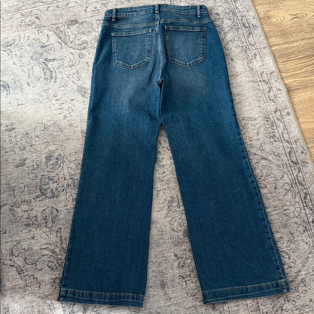 Michael Kors Dark Blue Flare Jeans - Picture 2 of 3